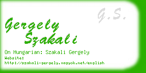 gergely szakali business card